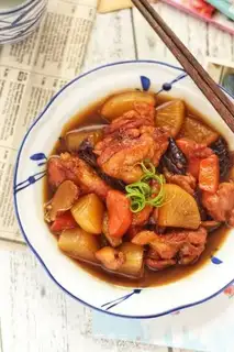 Make Japanese chicken leg radish step 9