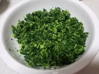 Make Green tofu buns step 1