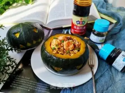 Make Pumpkin shrimp fried rice step 11