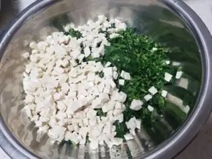 Make Green tofu buns step 4