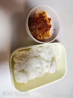 Make Salted egg and yellow fried rice step 0