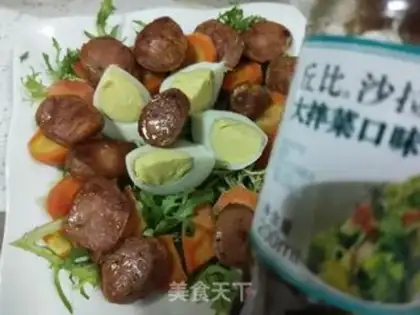 Make Egg roasted sausage salad step 6