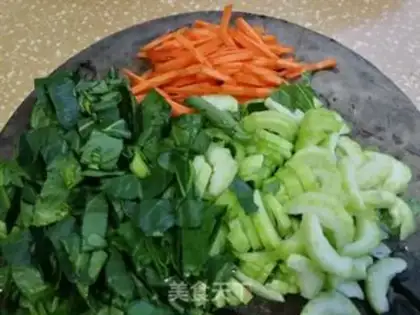 Make A green carrot and rice powder step 2