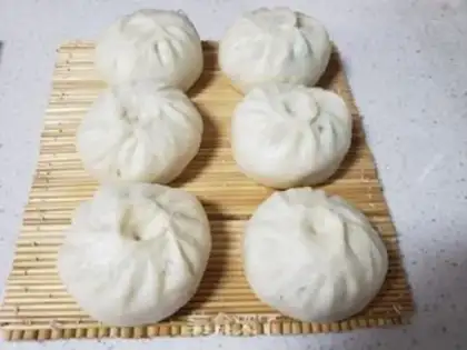 Make Green tofu buns step 15