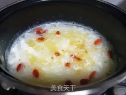 Make Corn egg porridge step 9