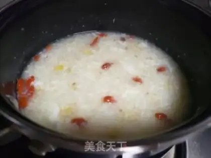 Make Corn egg porridge step 10