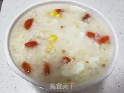 Make Corn egg porridge step 11