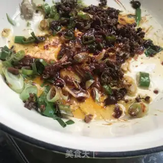 Make Spicy black fish tofu step 5