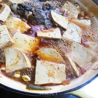 Make Spicy black fish tofu step 8