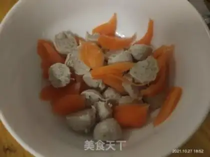Make Meatball carrot and egg bouquet step 0