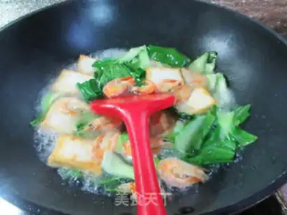 Make Shrimp cuisine for old tofu step 4