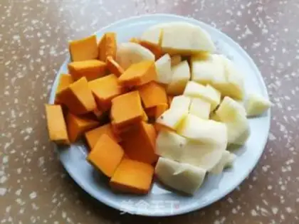Make Pumpkin corn apple paste step 0