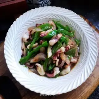 Make Black pepper chili fried octopus step 8