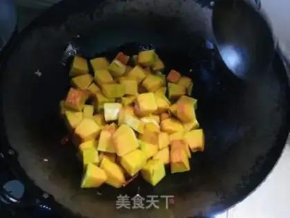 Make Pumpkin stew step 1
