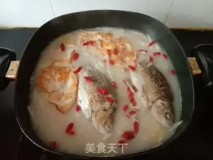 Make Burgered eggfish radish soup step 9