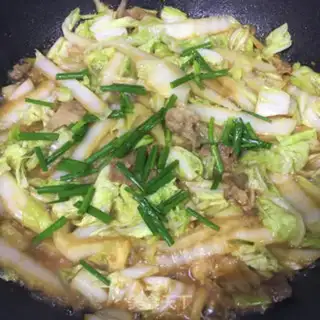 Make Garlic meat chops and cabbage step 8
