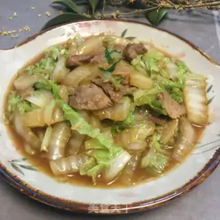 Make Garlic meat chops and cabbage step 9