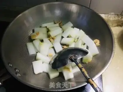 Make Seameat fried the melon step 2