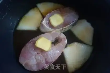 Make Pork-cooked bluefish step 7