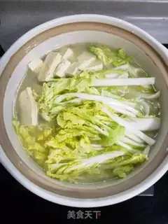 Make The bean tofu fan duck soup step 5