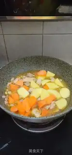 Make Old hen stews potato carrots step 10