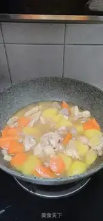 Make Old hen stews potato carrots step 11