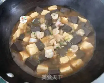 Make Shrimp duck blood tofu step 9