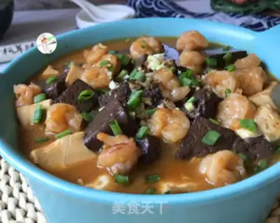 Make Shrimp duck blood tofu step 14