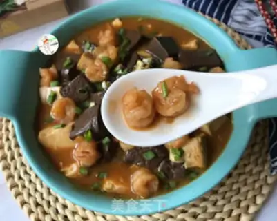 Make Shrimp duck blood tofu step 15