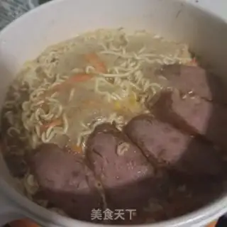 Make Boiled salami spinach noodles step 7