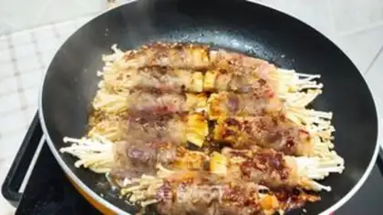 Make Golden mushroom roll step 7