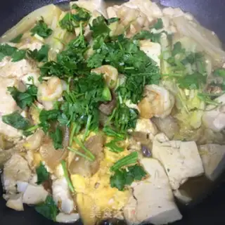 Make Shrimp cabbage and tofu step 11