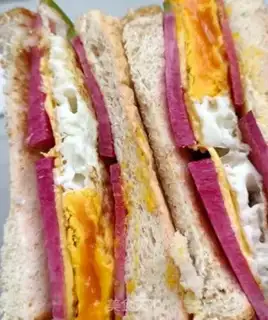 Make Eggs radish sandwich step 9
