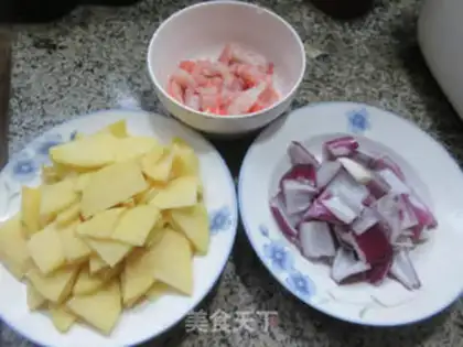Make ♪ Onion shrimp fried potatoes ♪ step 0