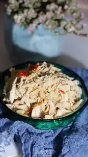 Make Spicy hands tore chicken silk step 6