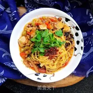 Make Sour spicy corn noodles step 13