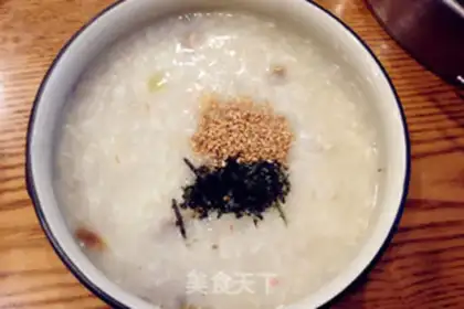 Make Korean abalone congee step 3