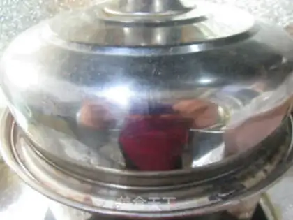 Make Milk egg steaming pumpkins step 8