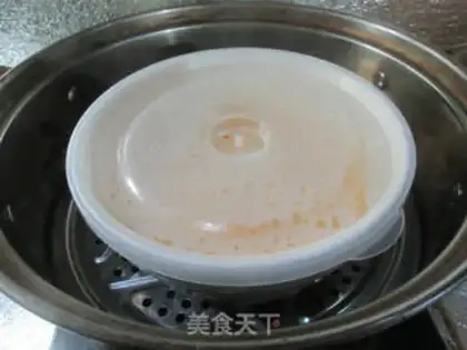 Make Milk egg steaming pumpkins step 9