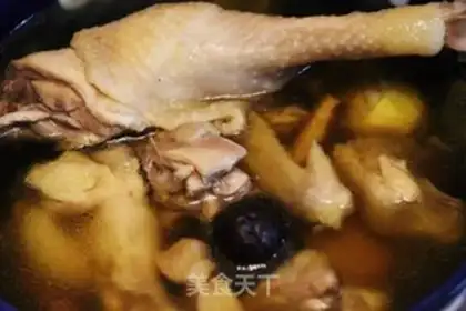 Make Five fingers of peach chicken soup step 3