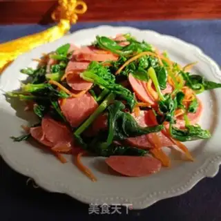 Make Spinach with garlic sausage step 12