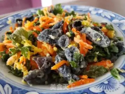 Make Steamed carrots and celery leaves and mollies step 10