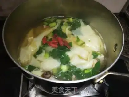 Make Water boiled with potatoes and egg skin step 14