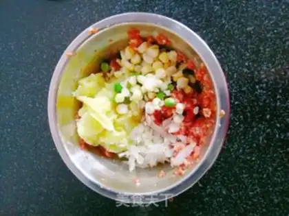 Make Black pepper potato burrito step 2