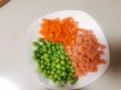 Make Peas and eggs step 0