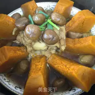 Make Scrambled pumpkin steamed chicken legs step 10
