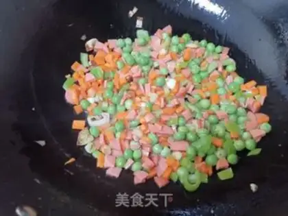 Make Peas and eggs step 2