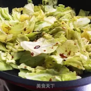 Make The ham and the hand tore up the vegetables step 7