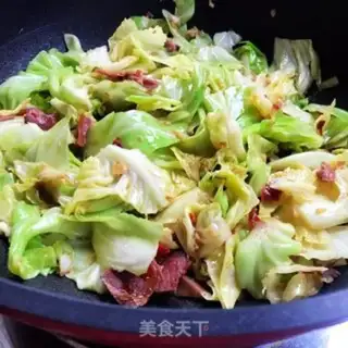 Make The ham and the hand tore up the vegetables step 8