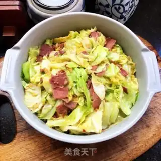 Make The ham and the hand tore up the vegetables step 10